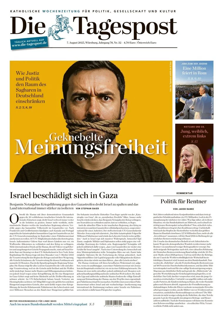 Aktuelle Titelseite der Tagespost